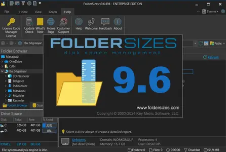 Key Metric FolderSizes 9.6.494 Enterprise Portable