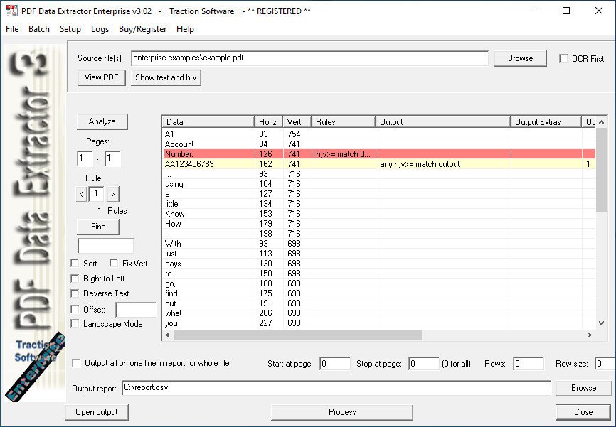 PDF Data Extractor Enterprise 3.06