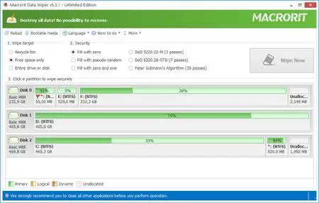 Macrorit Data Wiper 7.3.0 Professional / Enterprise / Server / Technician Multilingual + Portable