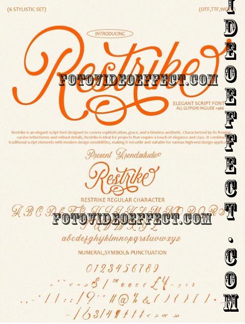 Restrike Elegant Script Font - 279953181 - ETSY4VN