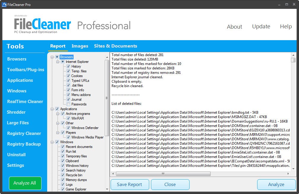 WebMinds FileCleaner Pro 5.2.0 Build 350