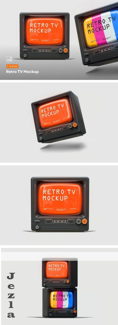 Retro TV Screen Mockup - U9K422K