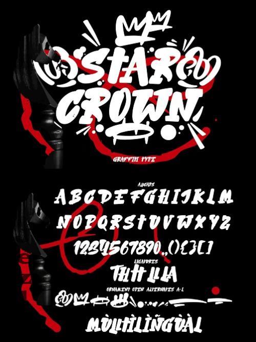 Star Crown - Graffiti Type - 287805051 - CRW7TJG - Font