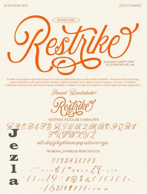 Restrike Elegant Script Font - 279953181 - ETSY4VN