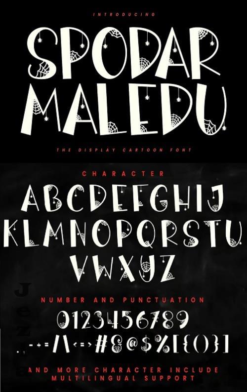 Spodar Maledu Display Cartoon Font - 287854980 - QH9R9VJ