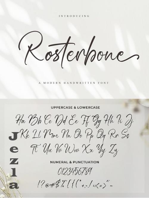 Rosterbone - Signature Font - KRR9RTR