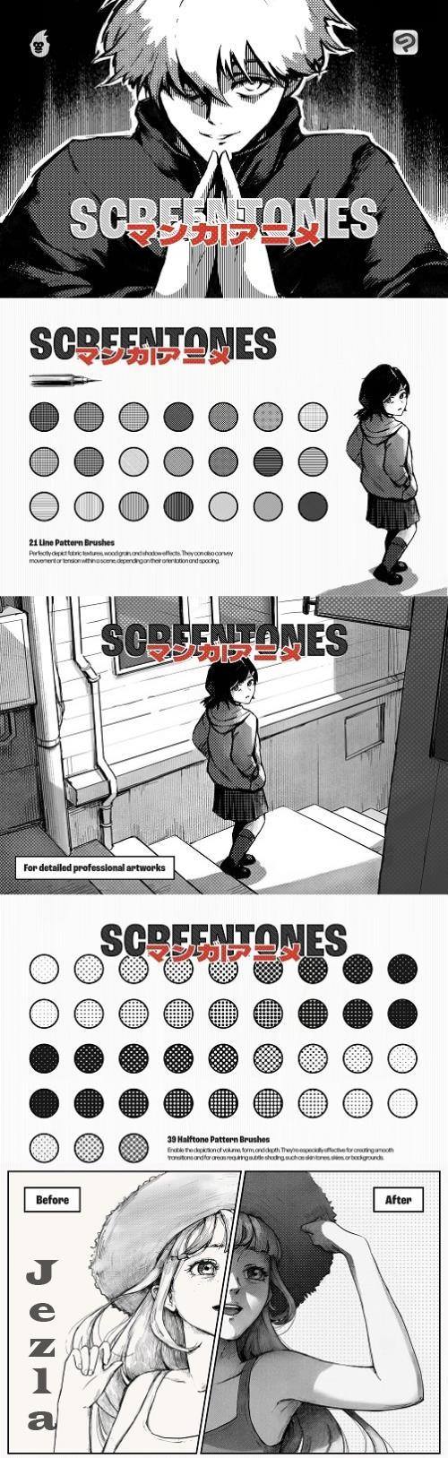 Manga Screentone Clip Studio Brushes - 92150028