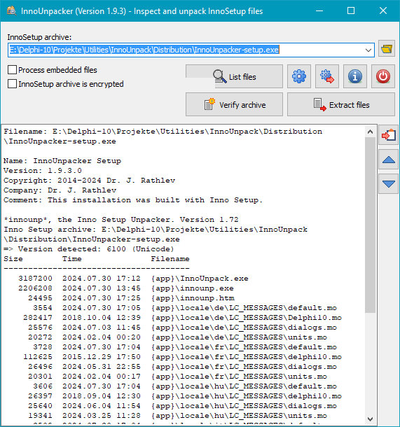 Inno Setup Unpacker 1.9.7