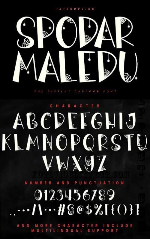 Spodar Maledu Display Cartoon Font - 287854980 - QH9R9VJ