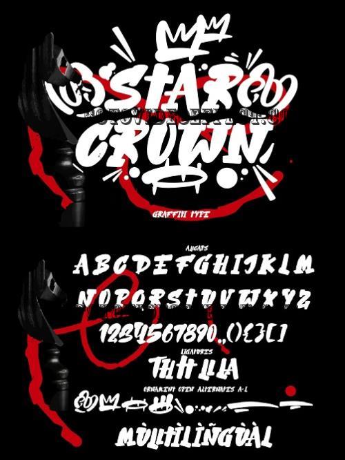 Star Crown - Graffiti Type - 287805051 - CRW7TJG - Font