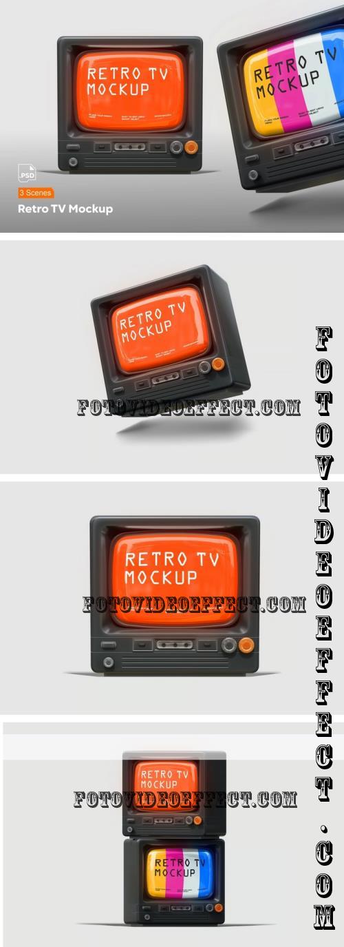 Retro TV Screen Mockup - U9K422K