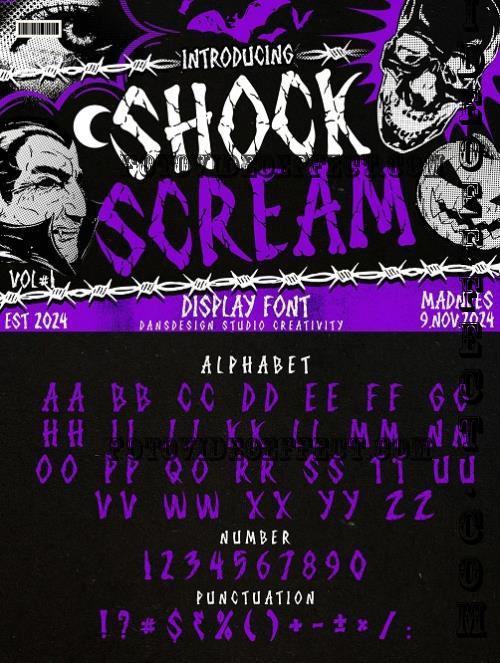 Shock Scream Horror Display Font - 280354800 - MNKMFY5