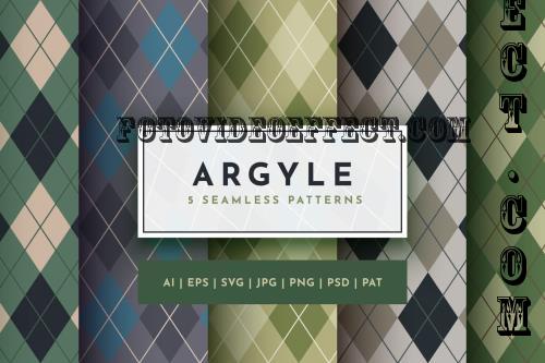 Set 5 Seamless Military Argyle Patterns - NFAXPMV