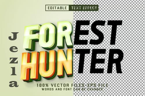 Forest Hunter 3d Text - Editable Text Effect - VUFQEDG