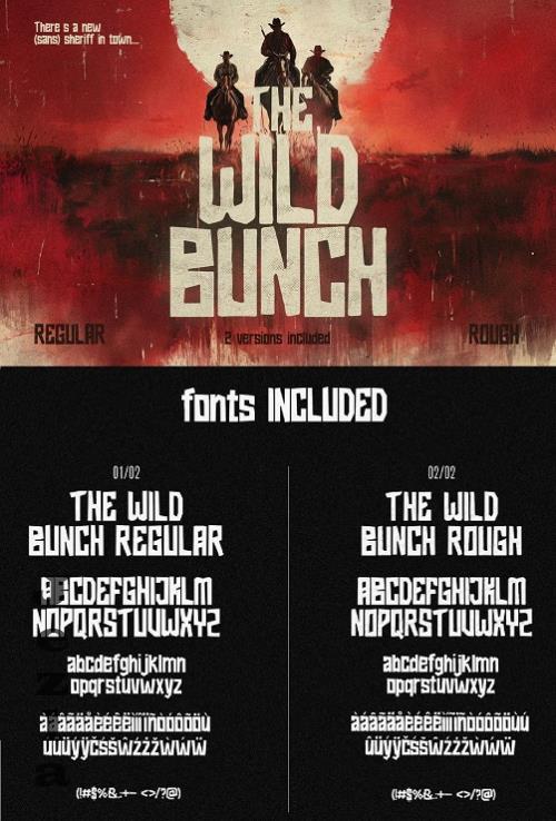 The Wild Bunch - Western Cowboy Display Font - PL59XUR