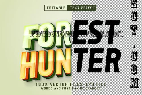 Forest Hunter 3d Text - Editable Text Effect - VUFQEDG