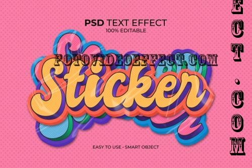 Sticker Retro Style Text Effect - TEQTE5K