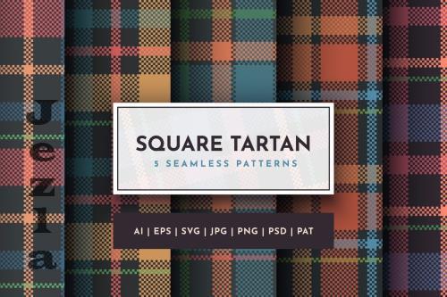 Set 5 Seamless Tartan Patterns - 2DPXHZH