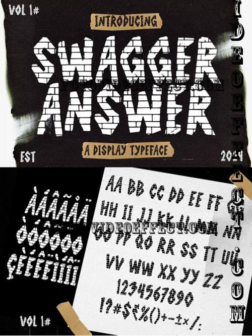 Swagger Answer Graffiti Y2k Display - 280254726 - 8J7TKDR