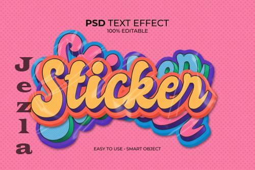 Sticker Retro Style Text Effect - TEQTE5K