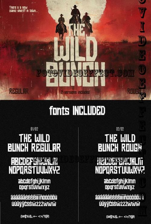 The Wild Bunch - Western Cowboy Display Font - PL59XUR