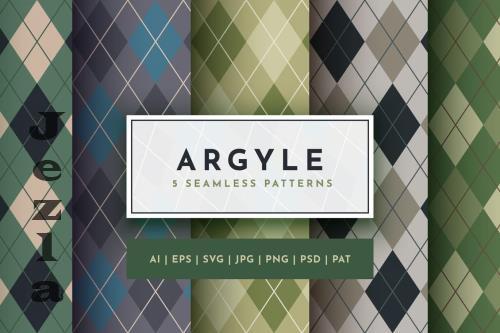 Set 5 Seamless Military Argyle Patterns - NFAXPMV