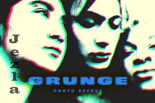 Grunge Offset PSD Photo Effect - STT4GNS