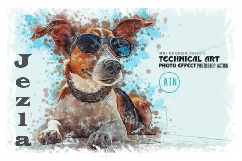 Technical Art Photoshop Action - 283784857