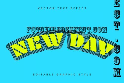 Curved Offset Vector Text Effect Mockup - T95UPQG