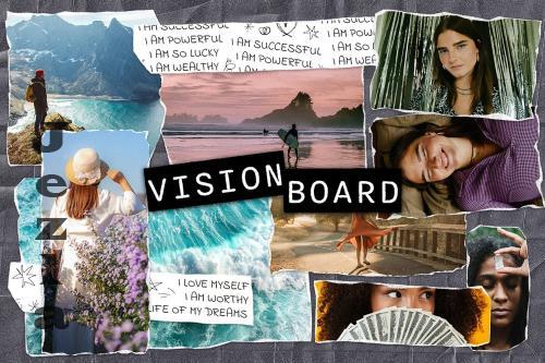 Vision Board PSD Photo Effect - P5U85Z7