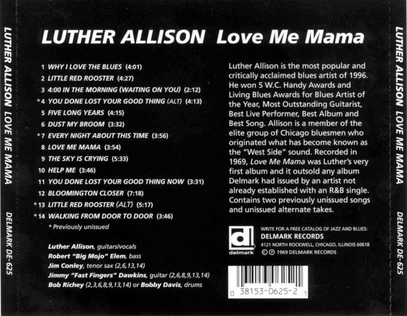 Luther Allison - Love Me Mama (1969) (2015) Lossless