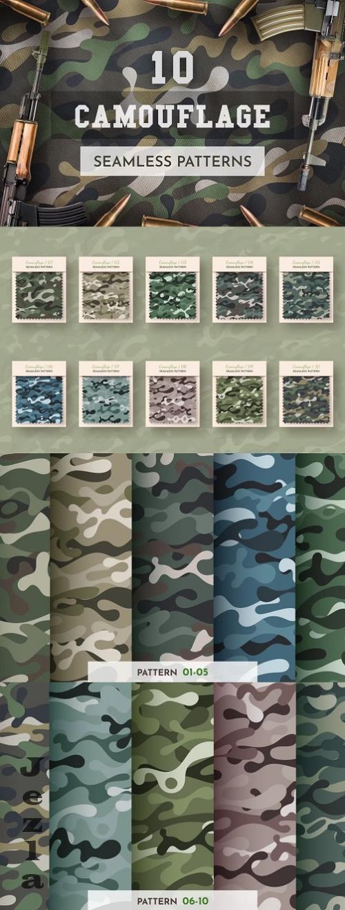 10 Seamless Camouflage Patterns - 282676859