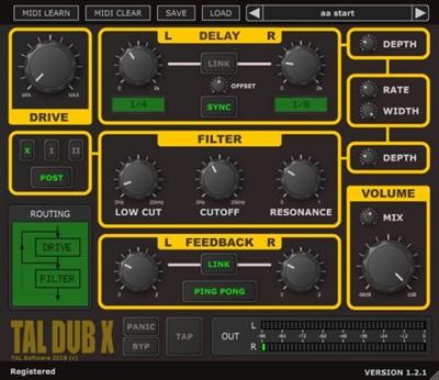 Togu Audio Line TAL-Dub-X 2.2.1  (Win/macOS/Linux) 44853d777d51b8c6af4a42b1b18eff78