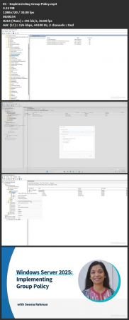 Windows Server 2025: Implementing Group  Policy 241da3580da5e8f8c6f02267929dca01