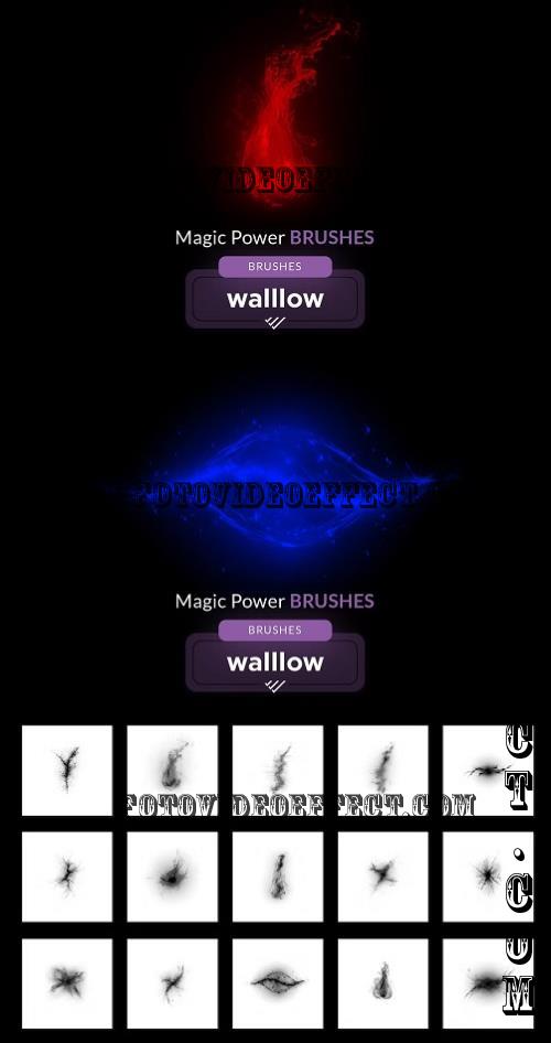 Magic power light photoshop brushes - 288634875