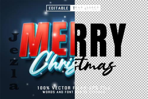 Merry Christmas 3 Text - Editable Text Effect C6UW6NQ