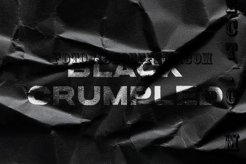 Black Crumpled Paper Texture - PZ9QHBC