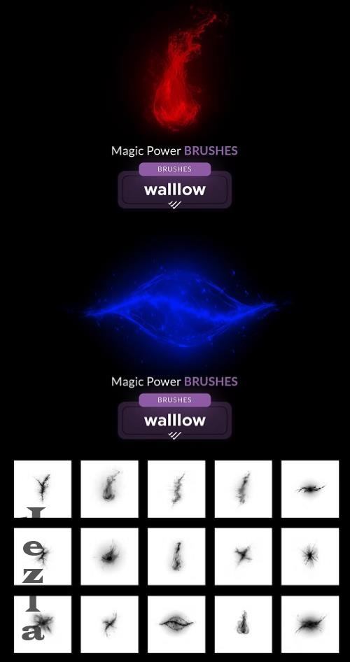 Magic power light photoshop brushes - 288634875