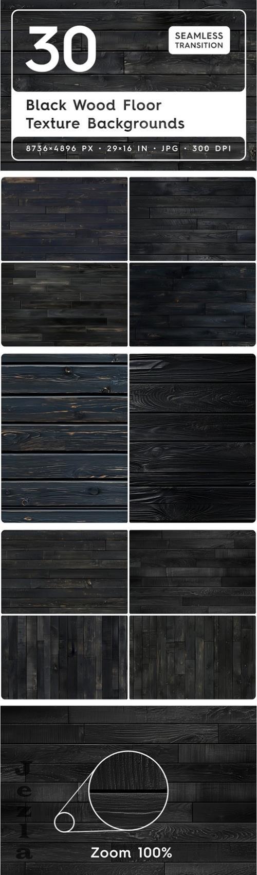 30 Black Wood Floor Textures - 287460607