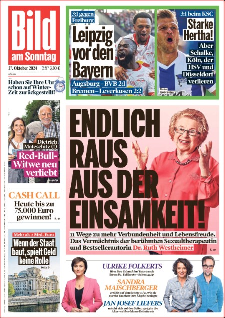 Bild am Sonntag vom 27 Oktober 2024