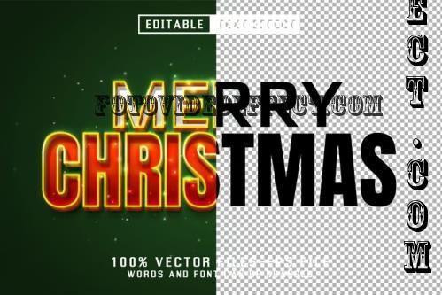 Merry Christmas Golden Text - Editable Text Effect - RHZJMT2