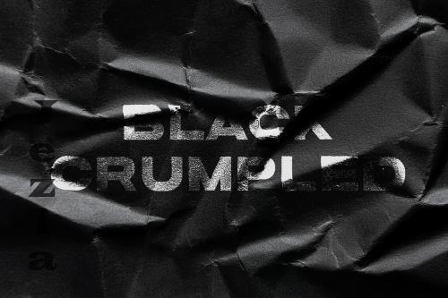 Black Crumpled Paper Texture - PZ9QHBC