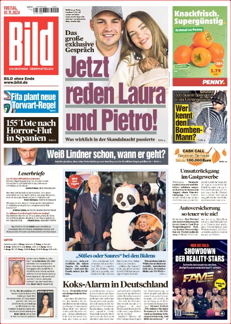 Bild Zeitung vom 01  November 2024