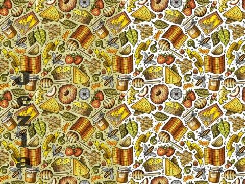 Honey Cartoon Seamless Pattern - 98C789H