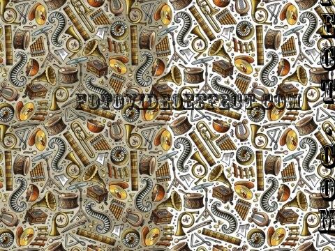 Classic Music Cartoon Seamless Pattern L4PJ3FN