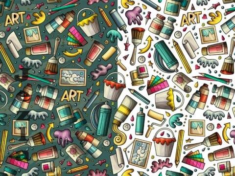 Designer Tools Cartoon Seamless Pattern - MPCXUMJ