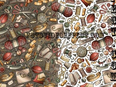 Handmade Cartoon Seamless Pattern - C49JEYM