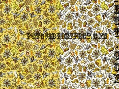 Honey Cartoon Seamless Pattern - GA6WUEG