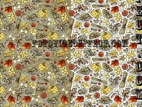 Italian Food Cartoon Seamless Pattern - RLKDUU7