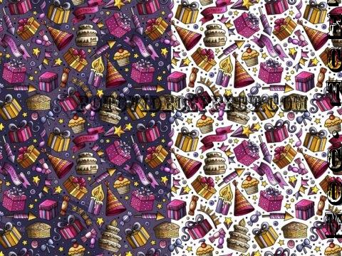 Happy Birthday Cartoon Seamless Pattern - CRNT8NZ